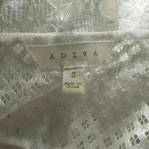 ADIVA Womens S Lace Short Kimono Style Top Crochet Knit Mesh Semi Sheer Blouse - Picture 9 of 12